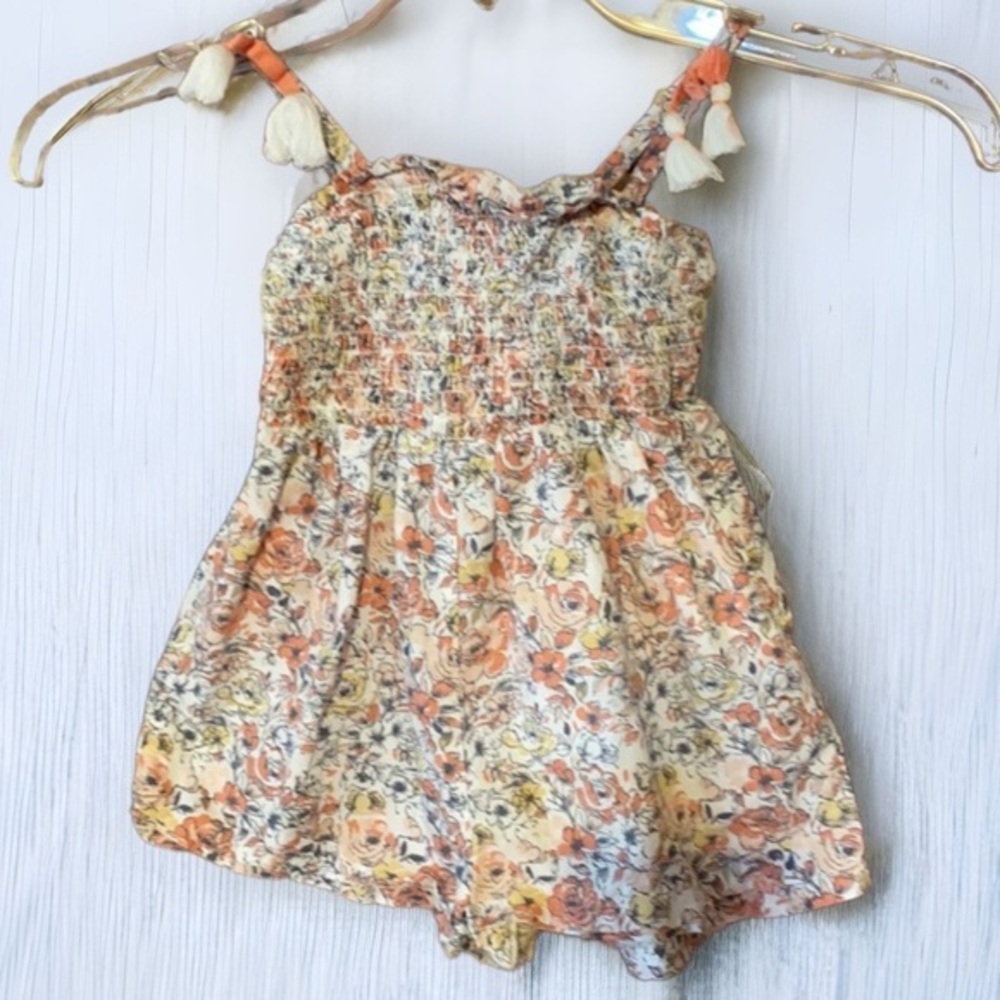Shabby Chic floral‎ tassel romper